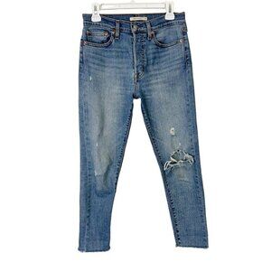 Levis Wedgie Skinny Jeans Womens Size 28 Button Fly High Rise Crop Ankle